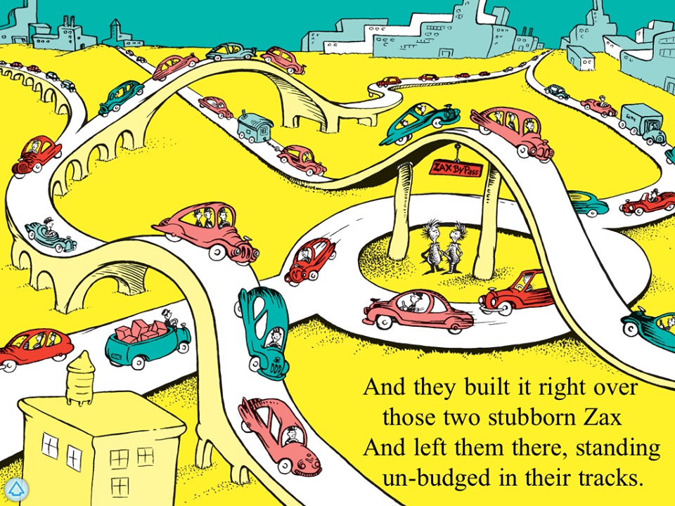Zax Makes Tracks Illustration, by Dr. Seuss