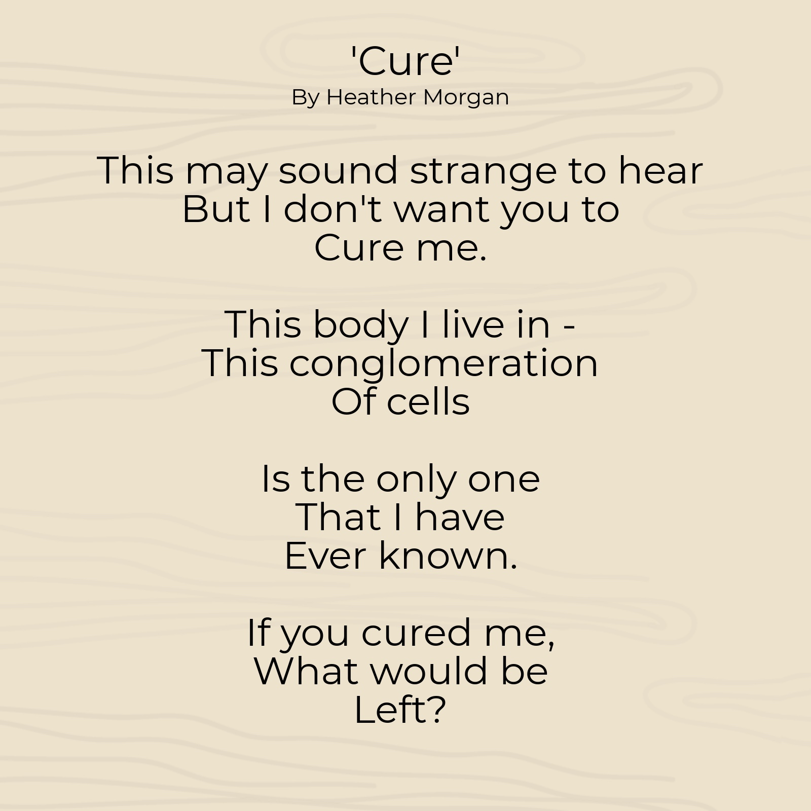 'Cure' by Heather Morgan