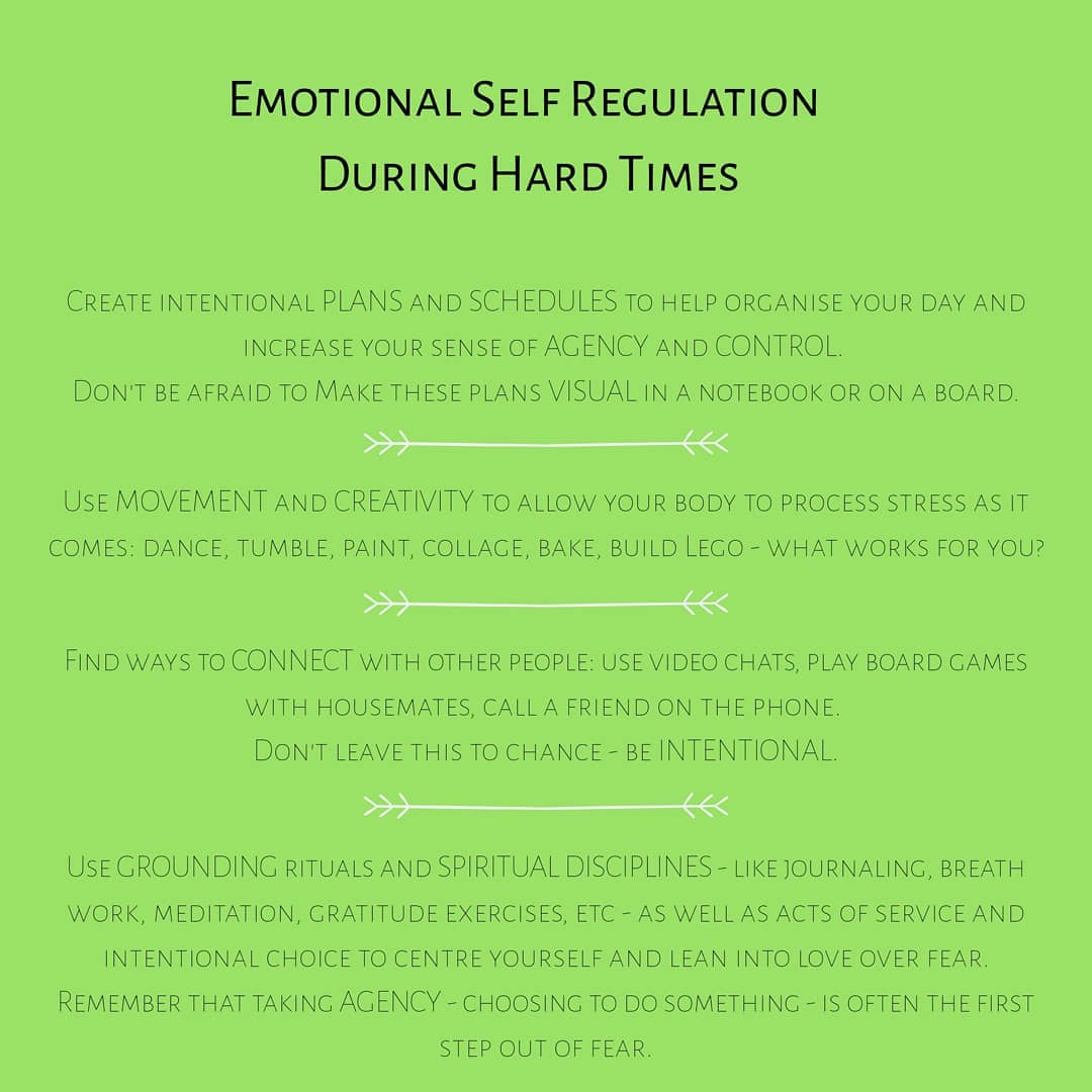 Emotional Regulation in Hard Times