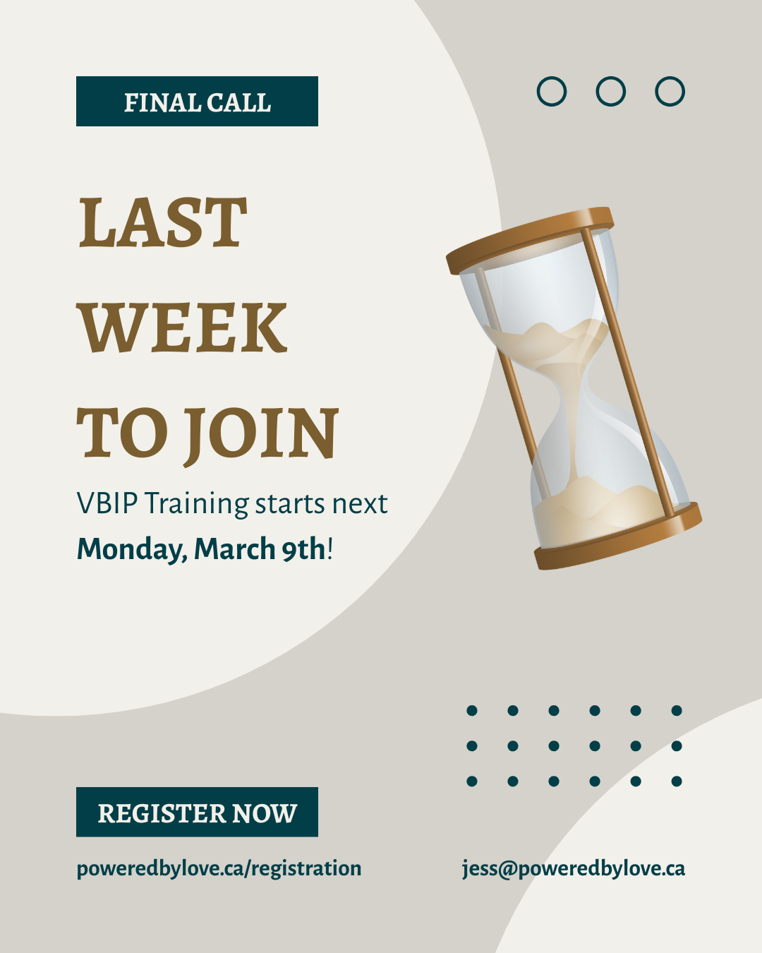 1 Week Until Spring VBIP Training